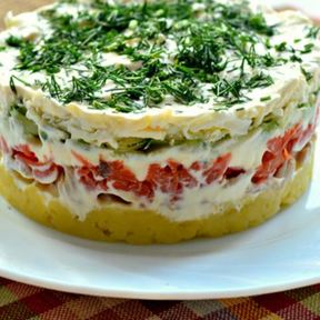 Салаты с кальмарами