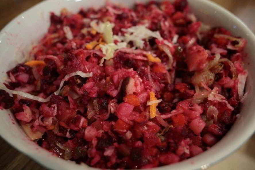 Рецепт литовского винегрета с грибами