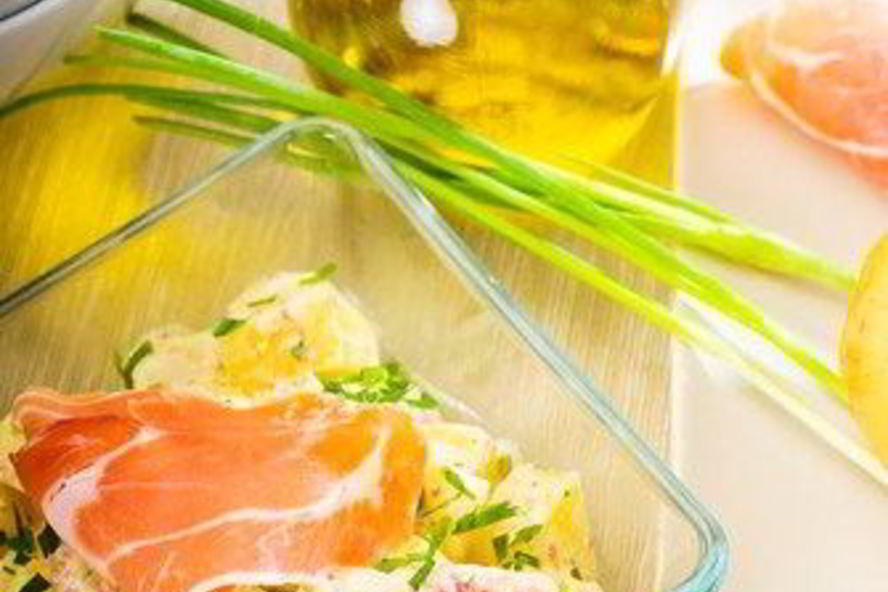 Рецепт салата из прошутто и дыни с дынным винегретом по-итальянски