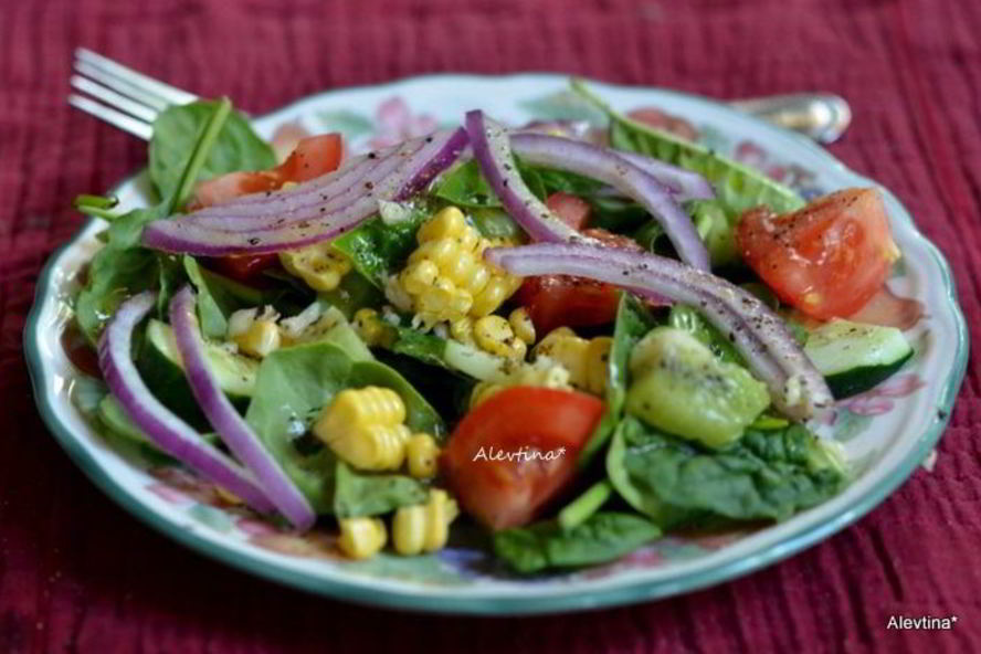 Рецепт салата свежего с винегретной лаймовой заправкой