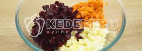 винегрет классический с фасолью. Шаг 4