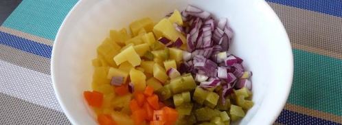 винегрет с фасолью и краснокочанной капустой. Шаг 3