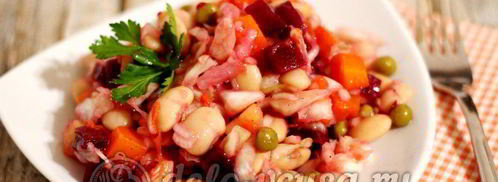 винегрет с фасолью. Шаг 10