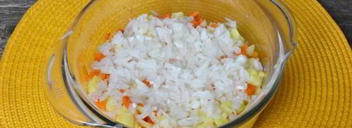 винегрет с горошком и капустой. Шаг 15