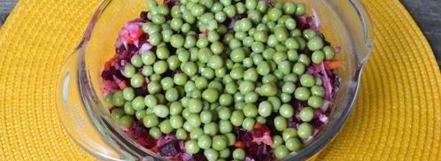 винегрет с горошком и капустой. Шаг 19