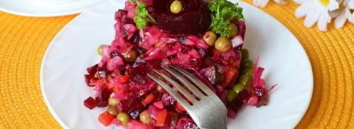 винегрет с горошком и капустой. Шаг 22