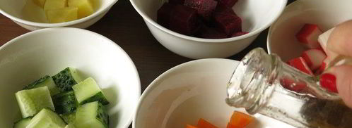 винегрет с крабовыми палочками. Шаг 8