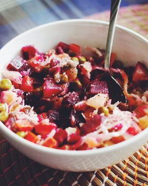 Винегрет с квашеной капустой