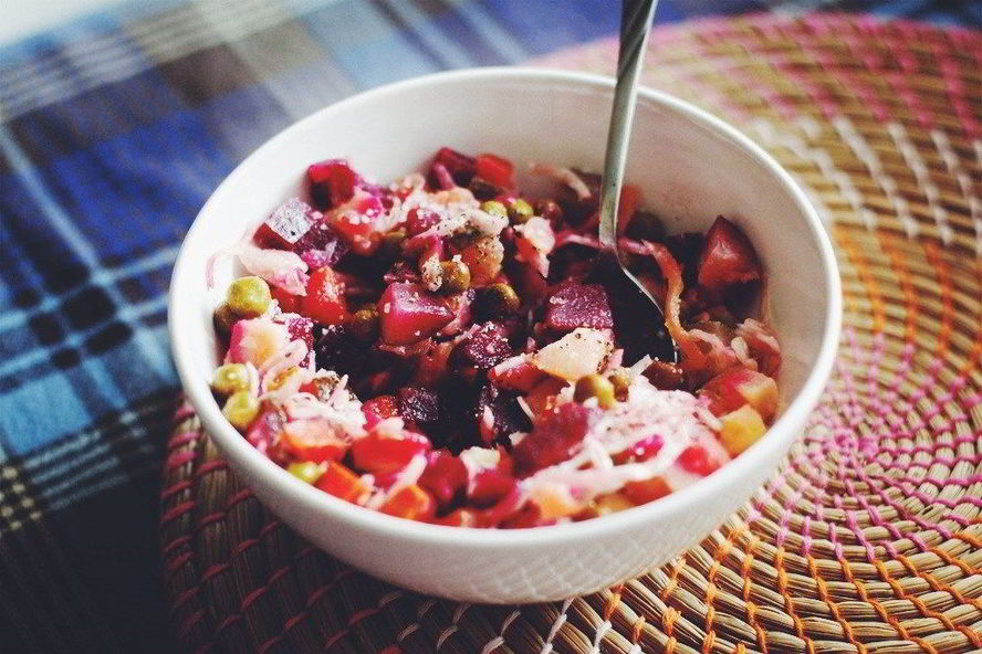 Рецепт винегрета с квашеной капустой