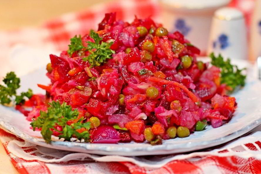 Рецепт винегрета с морковкой по-корейски