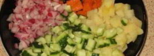 винегрет с огурцами. Шаг 5