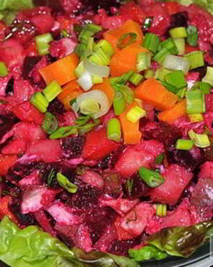 Винегрет с отварной рыбой