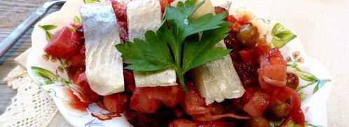 винегрет с соленой сельдью. Шаг 9