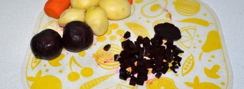 винегрет с запеченной свеклой и фасолью. Шаг 3