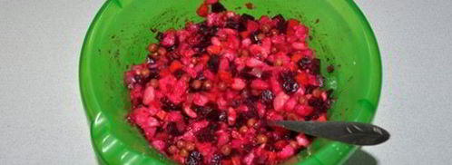 винегрет с запеченной свеклой и фасолью. Шаг 7