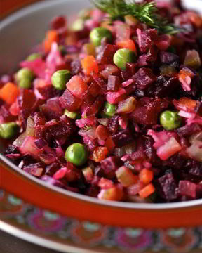 Винегрет с зеленым горошком