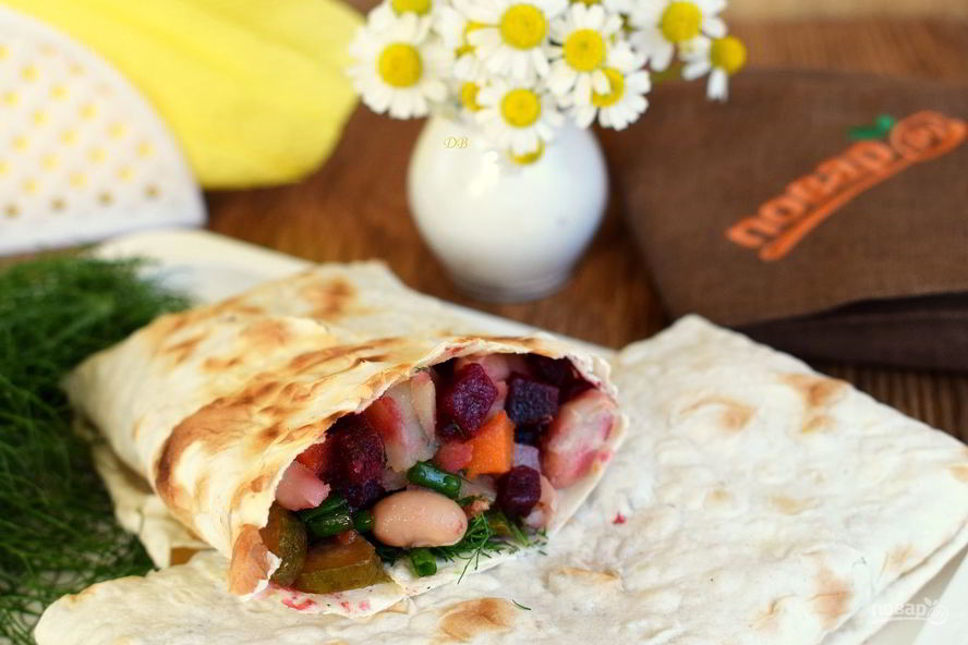 Рецепт винегрета в лаваше