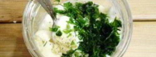 домашний майонез на курином яйце с чесноком и зеленью. Шаг 7