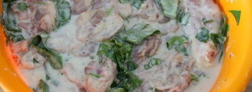 маринад для курицы на кефире с чесноком и травами. Шаг 6