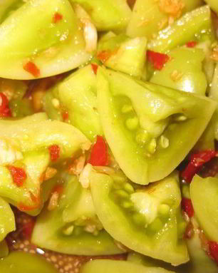 Маринованные зеленые помидоры в кисло-сладком, остром маринаде Закусон