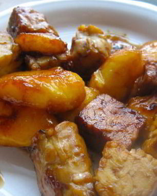 Тофу в маринаде с манго