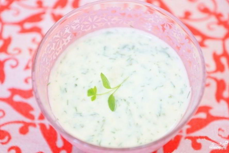 Рецепт соуса для салата из йогурта