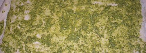 хлеб с соусом песто. Шаг 4
