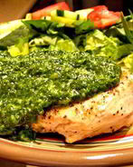 Курица с соусом песто