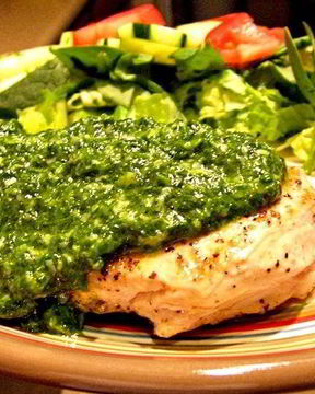 Курица с соусом песто