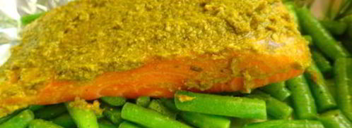 лосось с соусом песто. Шаг 6