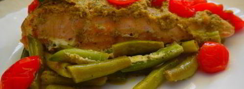 лосось с соусом песто. Шаг 10