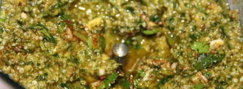 острый песто с козьим сыром и кинзой. Шаг 4