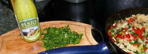 овощи пассированные с соусом песто. Шаг 12