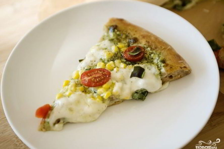 Рецепт пиццы с соусом песто