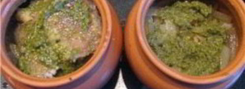 рыба под соусом песто в горшочках. Шаг 6