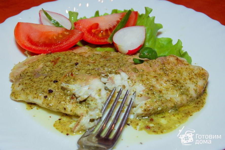Рецепт рыбы с соусом песто