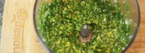 сосиски-гриль с соусом песто из руколлы. Шаг 5