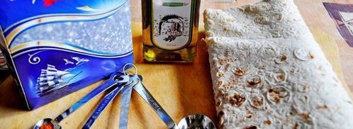 персиковая сальса с чипсами из лаваша. Шаг 3