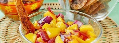 персиковая сальса с чипсами из лаваша. Шаг 11