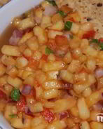 Персиковая сальса с кинзой, мятой и имбирем