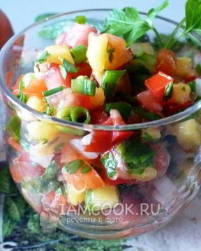 Сальса с персиками