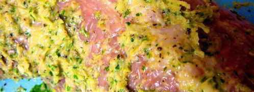 свиная вырезка маринованная в кинзе и томатная сальса. Шаг 4