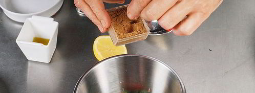 фаршированные кальмары на тартаре из томатов. Шаг 6