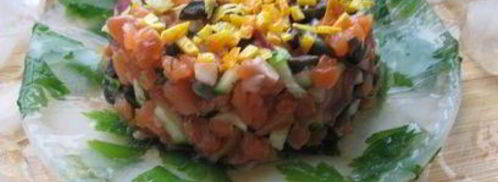 тартар из форели в ледяном хрустале. Шаг 14