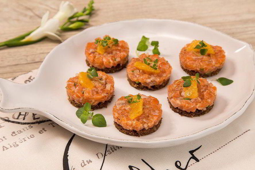 Рецепт тартара из семги с апельсином