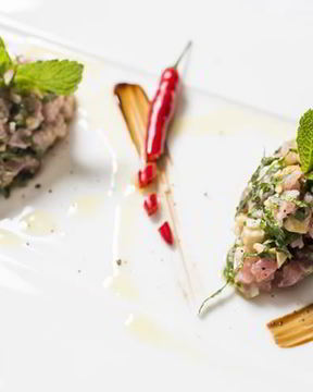 Тартар из тунца в тайском стиле