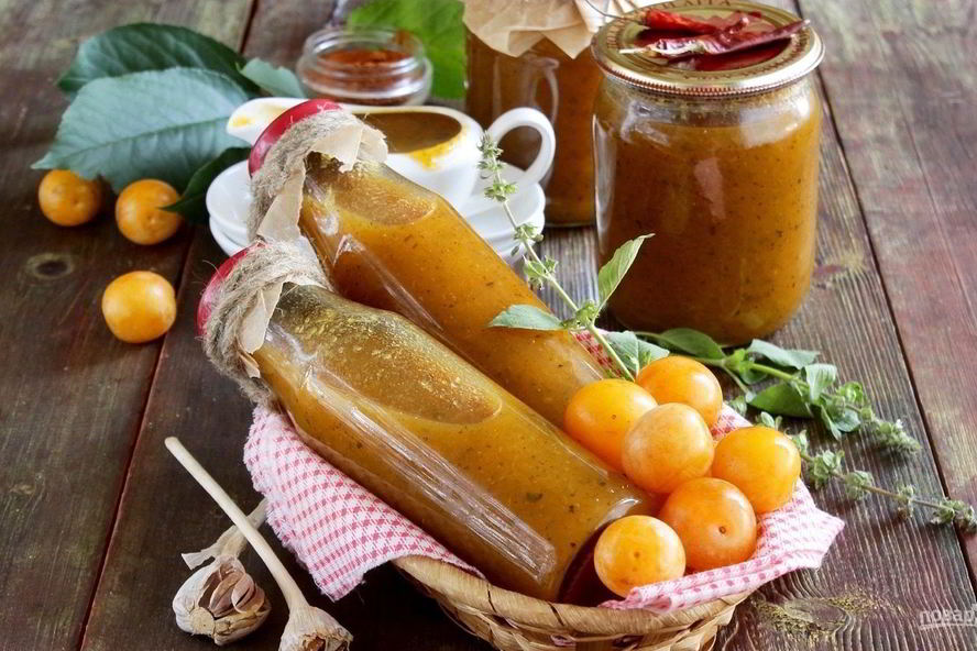 Рецепт соуса ткемали из алычи на зиму