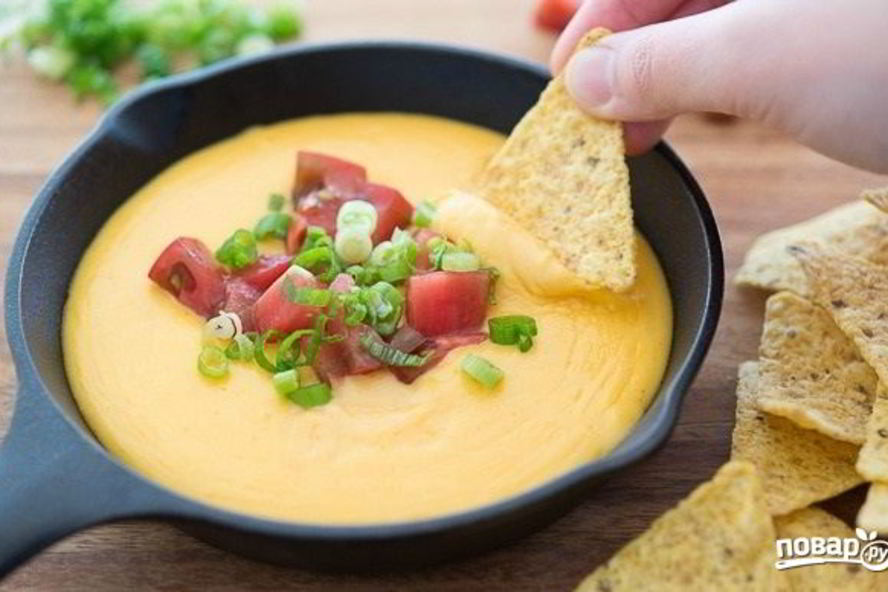 Рецепт сырного соуса к начос