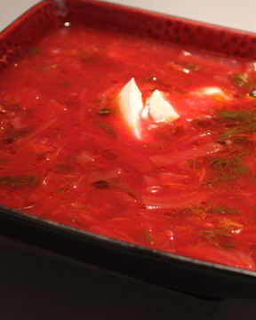 Борщ классический с укропом