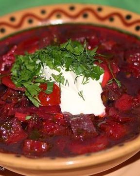 Борщ с баклажанами